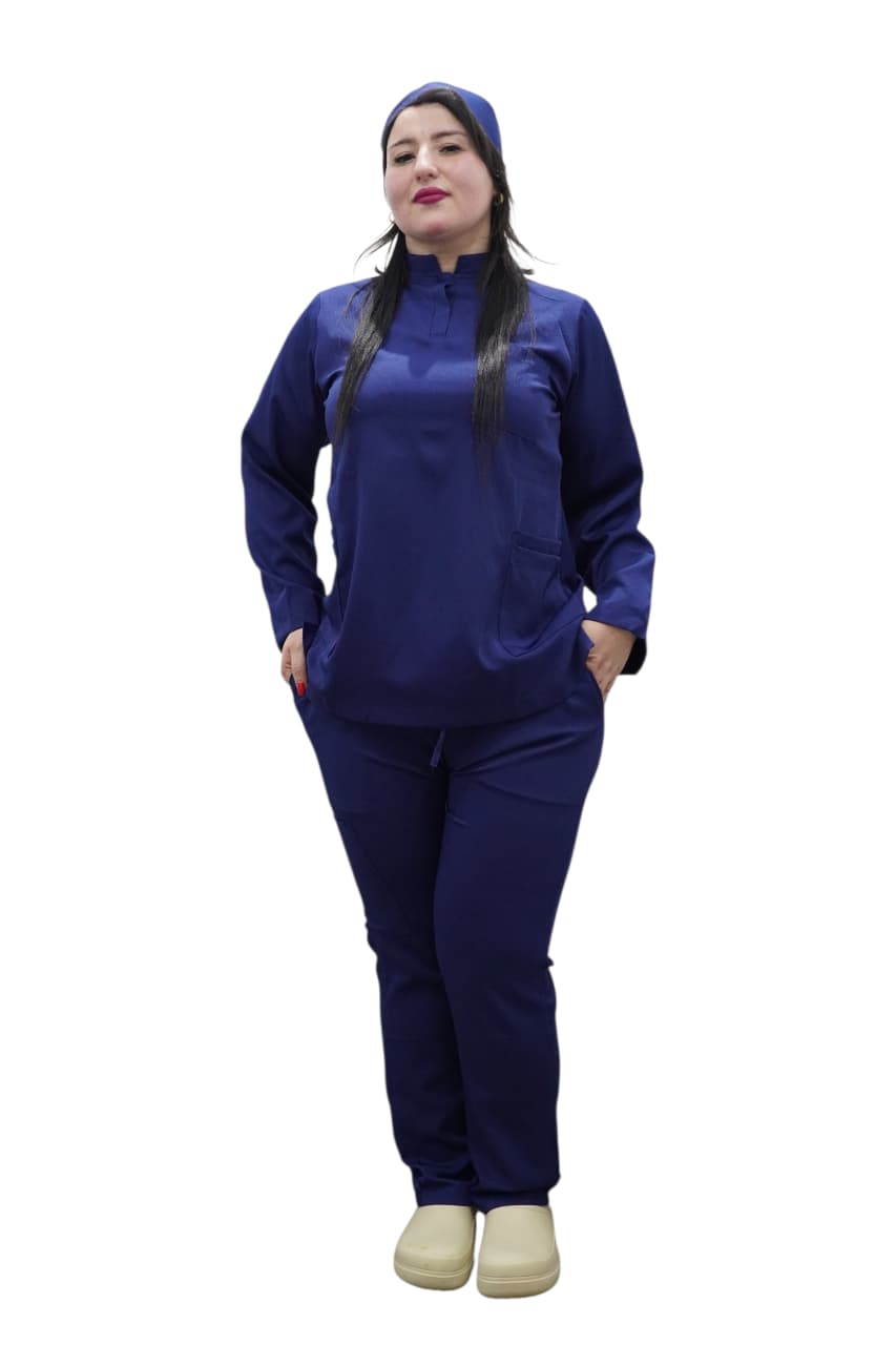 Ensemble Médical Élégance – Bleu Indigo